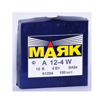 Лампа 12V 4W (T4W) BA9s повторитель поворота -1