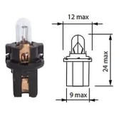 Лампа 24V 1,2W в патроне B8,7D в панель приборов Маяк 622012P8,7