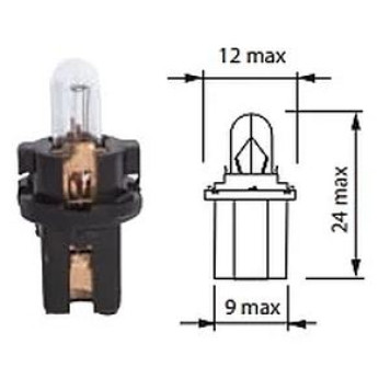 Лампа 24V 1,2W в патроне B8,7D в панель приборов Маяк 622012P8,7
