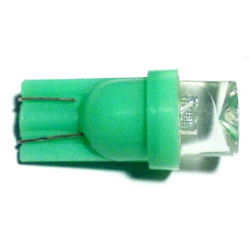 Лампа (LS03) светодиодная Т10 (W2,1-9,5d) зеленая 12V без цоколя