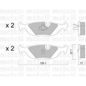 Колодки тормозные дисковые для BMW 3(E30), 5(E28), 6(E24), 7(E23), Z1 <b>METELLI 22-0070-1</b>