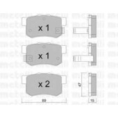 Колодки тормозные дисковые для ACURA LEGEND / FIAT SEDICI / HONDA ACCORD, CIVIC, CR, CR-Z, INSIGHT, INTEGRA, LEGEND, PRELUDE, S2000, SHUTTLE, STREAM / SUZUKI SWIFT, SX4 <b>METELLI 22-0173-0</b>