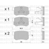 Колодки тормозные дисковые для HONDA ACCORD(CU), CR(RD#,RE), FR(BE) <b>METELLI 22-0173-1</b>