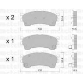 Колодки тормозные дисковые для MAZDA 323 F(BJ), 626(GF,GW), FAMILIA(BJ), PREMACY(CP) <b>METELLI 22-0223-1</b>