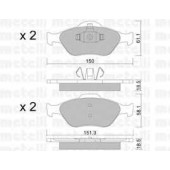 Колодки тормозные дисковые для FORD FIESTA(JA#,JB#,JD#,JH#), FUSION(JU#), KA(RB#), PUMA(EC#), STREET KA(RL2) / MAZDA 2(DY) <b>METELLI 22-0316-0</b>