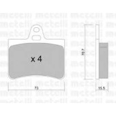 Колодки тормозные дисковые для CITROEN C5(DC#,DE#,RC#,RE#) <b>METELLI 22-0333-0</b>