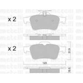 Колодки тормозные дисковые для CITROEN C5, EVASION / FORD C-MAX, FOCUS, TOURNEO CONNECT, TRANSIT CONNECT / MAZDA 3, 5 / OPEL GT, SIGNUM, VECTRA / RENAULT LAGUNA / SAAB 9-3, 9-3X / VOLVO C30, C70, S40, V40, V50 <b>METELLI 22-0337-1</b>