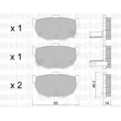 Колодки тормозные дисковые для HYUNDAI COUPE(GK,RD), ELANTRA(HD,XD), LANTRA(J-1,J-2) / KIA CERATO KOUP(TD), CERATO(LD,TD) / NISSAN PRAIRIE(M11) <b>METELLI 22-0362-0</b>