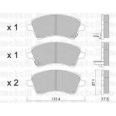 Колодки тормозные дисковые для TOYOTA COROLLA(#E12J#, #E12T#, CDE12#, NDE12#, ZDE12#, ZZE12#) <b>METELLI 22-0446-0</b>