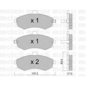 Колодки тормозные дисковые для HYUNDAI ELANTRA(HD,XD), MATRIX(FC) / KIA CERATO KOUP(TD), CERATO(LD,TD) <b>METELLI 22-0504-0</b>