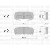 Колодки тормозные дисковые для CHRYSLER SEBRING / JEEP COMPASS, PATRIOT / MITSUBISHI LANCER, OUTLANDER <b>METELLI 22-0737-0</b>