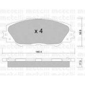 Колодки тормозные дисковые для TOYOTA AURIS(NZE18#, ZRE18#, ZWE18#), IQ(KGJ1#, KPJ1#, NGJ1#, NUJ1#), PRIUS PLUS(ZVW4#), RAV 4(ACA3#, ACE#, ALA3#, GSA3#, ZSA3#) <b>METELLI 22-0748-0</b>