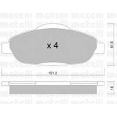 Колодки тормозные дисковые для PEUGEOT 3008, 308(4A#,4C#) <b>METELLI 22-0804-0</b>
