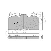 Комплект тормозных колодок, дисковый тормоз <b>METELLI 22-0979-0</b>