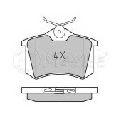 Колодки тормозные дисковые задний для PEUGEOT 405 / VW CORRADO, GOLF, JETTA, PASSAT, POLO, SCIROCCO, VENTO <b>MEYLE 025 209 6115 / MBP0056</b>