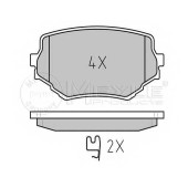 Колодки тормозные дисковые передний для SUZUKI GRAND VITARA(FT), VITARA(ET,TA) <b>MEYLE 025 233 1414/W / MBP0320</b>