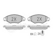 Колодки тормозные дисковые передний для PEUGEOT 206(2A/C,2E/K,T3E), 306(7A,7B,7C,N3,N5) <b>MEYLE 025 235 9718 / MBP0397</b>