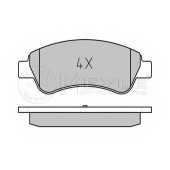 Колодки тормозные дисковые передний для CITROEN BERLINGO, C2, C3, C4, DS3, XSARA / PEUGEOT 1007, 206, 207, 307, PARTNER <b>MEYLE 025 235 9919 / MBP0398</b>