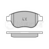 Колодки тормозные дисковые передний для CITROEN C3, C4, XSARA / PEUGEOT 1007, 206, 207, 307, PARTNER <b>MEYLE 025 236 0019 / MBP0399</b>