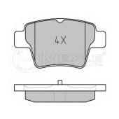 Колодки тормозные дисковые задний для CITROEN C4(LA#,LC#) / PEUGEOT 207(WA#,WC#,WD#,WK#), 307(3A/C,3B,3E,3H) <b>MEYLE 025 241 5017 / MBP0534</b>