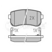 Колодки тормозные дисковые задний для HYUNDAI ACCENT, i20, i30 CW, i30, ix35 / KIA CEED, PRO CEED, RIO, SPORTAGE <b>MEYLE 025 243 2015/W / MBP0570</b>