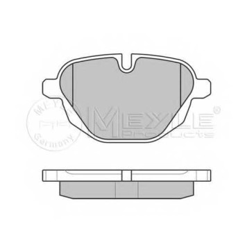 Колодки тормозные дисковые задний для BMW 5(F10,F11,F18), X3(F25), X4(F26), Z4(E89) <b>MEYLE 025 245 6118/PD / MBP0628PD</b>-1