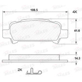 Колодки тормозные SUBARU FORESTER 97-/IMPREZA 98-/LEGACY 98-/OUTBACK 00- задние <b>MILES E410225</b>