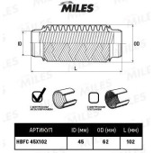 Гофра глушителя (виброкомпенсатор) 45X102мм InterLock MILES HBFC45X102