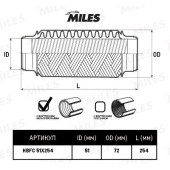 Гофра глушителя (виброкомпенсатор) 51X254мм InterLock MILES HBFC51X254