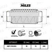 Гофра глушителя (виброкомпенсатор) 51X280мм InterLock MILES HBFC51X280