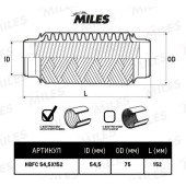 Труба гофрированная с внутренним металлорукавом 54.5X152 <b>MILES HBFC54.5X152</b>