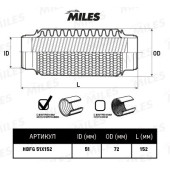 Труба гофрированная с кольцевым плетением и внутр. металлорукавом 51X152 <b>MILES HBFG51X152</b>