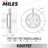 Диск тормозной TOYOTA RAV 4 05- передний вент.D=275мм. <b>MILES K001757</b>