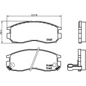 Колодки тормозные дисковые для CHRYSLER SEBRING / HONDA ACCORD / HYUNDAI SANTAMO / MITSUBISHI COLT, ECLIPSE, FTO, GALANT, LANCER, SANTAMO, SPACE RUNNER, SPACE <b>MINTEX MDB1509 / 21647</b>