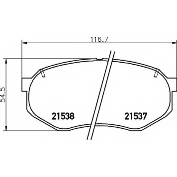 Комплект тормозных колодок, дисковый тормоз <b>MINTEX MDB1577</b>