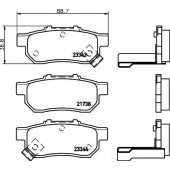 Колодки тормозные дисковые для ACURA INTEGRA / HONDA CITY(GM), CIVIC(EG,EH,EJ,EK,EM1), CRX(EG,EH), JAZZ(GD,GE,GK) <b>MINTEX MDB1616 / 21738</b>