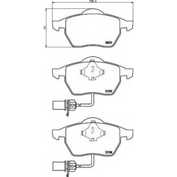 Колодки тормозные дисковые для AUDI A4(8D2, 8D5, 8E2, 8E5, 8EC, 8ED, 8H7, 8HE, B5, B6, B7), A6(4B2, 4B5, C5) / VW PASSAT(3B2, 3B3, 3B5, 3B6) <b>MINTEX MDB1826 / 20676</b>