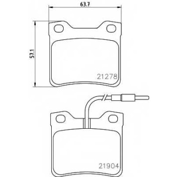 Колодки тормозные дисковые для MERCEDES V(638/2), VITO(638,W639) <b>MINTEX MDB1855 / 21278</b>