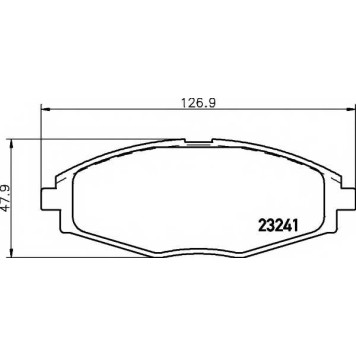 Колодки тормозные дисковые для CHEVROLET MATIZ(M200,M250), SPARK / DAEWOO LANOS(KLAT), MATIZ(KLA4,KLYA) <b>MINTEX MDB1941 / 23241</b>
