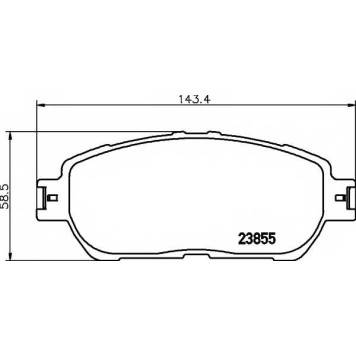 Колодки тормозные дисковые для LEXUS ES / TOYOTA ALPHARD, AVALON, CAMRY, PREVIA, SIENNA, WINDOM <b>MINTEX MDB2311 / 23855</b>