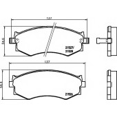 Колодки тормозные дисковые для HYUNDAI SONATA / INFINITI G20 / NISSAN 200 SX, 240 SX, PINTARA, PRAIRIE, PRIMERA, SENTRA, SKYLINE <b>MINTEX MDB2351 / 21526</b>