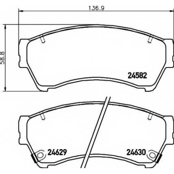 Колодки тормозные дисковые для MAZDA 6(GG,GH) <b>MINTEX MDB2935 / 24582</b>