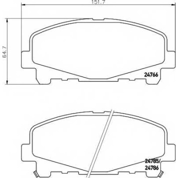 Колодки тормозные дисковые для ACURA TLX / HONDA ACCORD(CU) <b>MINTEX MDB2954 / 24766</b>