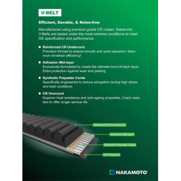 Ремень поликлиновый 5PK835 <b>NAKAMOTO R090057</b>