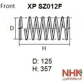 Пружина подвески NHK XP SZ012F