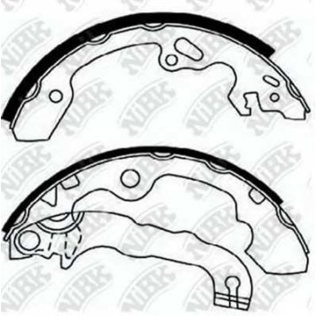 Комплект тормозных колодок задний для FORD FOCUS(DA#,DAW,DBW,DFW,DNW) <b>NiBK FN0558</b>