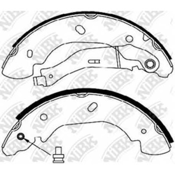 Комплект тормозных колодок задний для FORD TRANSIT TOURNEO, TRANSIT(FA# #,FB# #,FC# #,FD# #,FM# #,FN# #,FS# #,FZ# #) <b>NiBK FN0575</b>