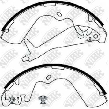 Комплект тормозных колодок задний для HYUNDAI GALLOPER(JK-01), H-1, PORTER <b>NiBK FN0595</b>