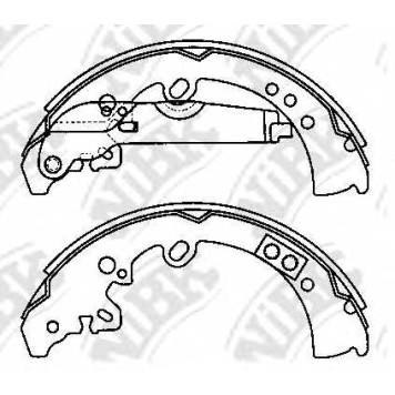 Комплект тормозных колодок задний для TOYOTA FORTUNER(GGN5#, GGN6#, KUN5#, KUN6#, LAN5#, TGN5#, TGN6#), HILUX(GGN#, KUN#, LAN#, TGN#) <b>NiBK FN0620</b>