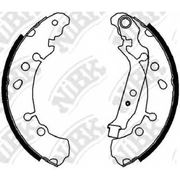 Комплект тормозных колодок задний для TOYOTA YARIS(KSP9#, NCP9#, NSP9#, SCP9#, ZSP9#) <b>NiBK FN0622</b>